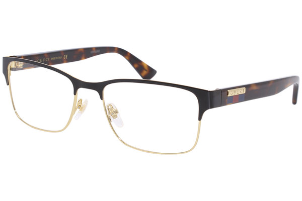  Gucci GG0750O Eyeglasses Men's Full Rim Rectangular Shape 