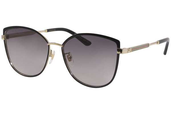  Gucci Web GG0589SK Sunglasses Women's Fashion Cat Eye Shades 