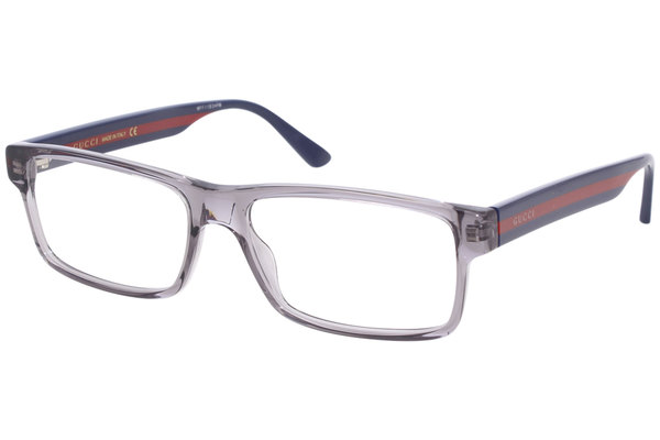  Gucci Web GG0752O Eyeglasses Men's Full Rim Rectangular Optical Frame 