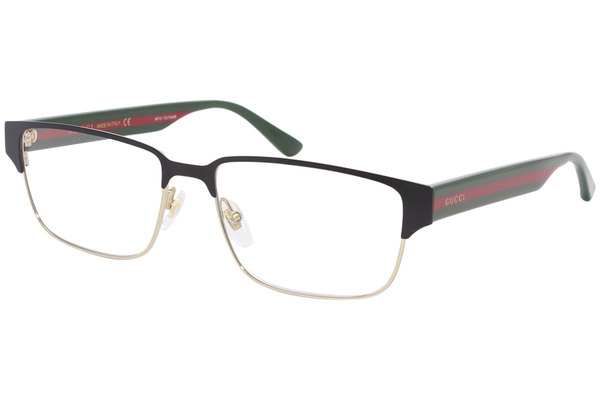  Gucci Web GG0753O Eyeglasses Men's Full Rim Rectangular Optical Frame 