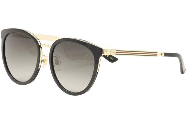  Gucci Women's GG0077SK GG/0077/SK Round Sunglasses 