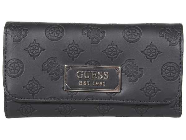  Guess Logo Love Wallet Women's Slim Tri-Fold Clutch 