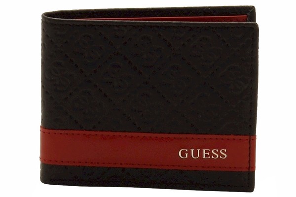  Guess Men's ID Billfold Genuine Leather Bi-Fold Wallet 