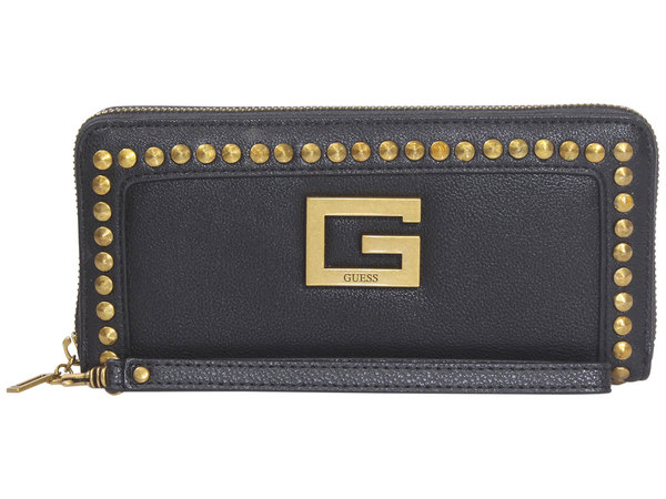 Guess Women s Bling SLG Zip Around Clutch Wallet Mocha Logo Signature PB798446