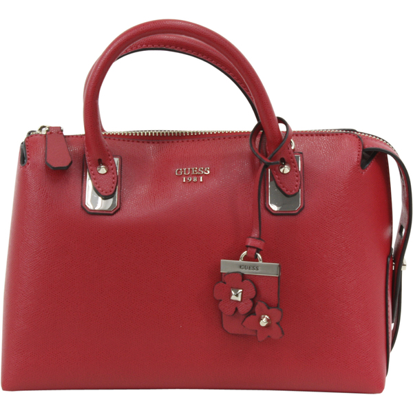 GUESS Women's Red Pink Flowers Satchel Handbag/Crossbody Liya