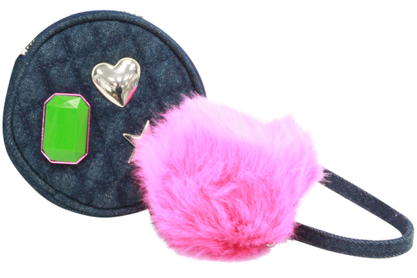 Guess Women's Mix Match Pom-Pom Keychain Gifting Pouch Handbag