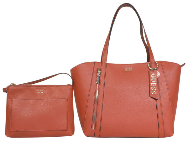 Guess Naya Bag Shopping and Pocket 2 in 1 Cognac