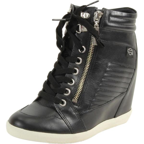  Harley Davidson Black Label Women's Halyard Hidden Wedge Sneakers Shoes 