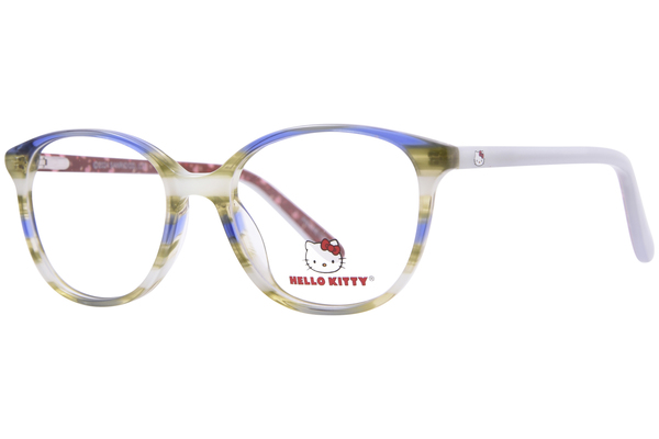  Hello Kitty HK375 Eyeglasses Youth Kids Girl's Full Rim Round Shape 