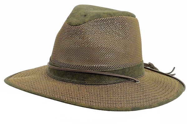  Henschel Men's Aussie Crushable Hat, Khaki, Small