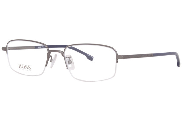  Hugo Boss 1108/F Eyeglasses Men's Semi Rim Rectangle Shape 