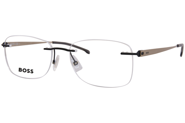  Hugo Boss 1424 Eyeglasses Men's Rimless Rectangle Shape 