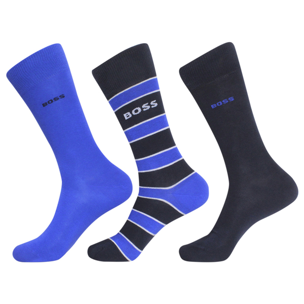  Hugo Boss Men's 3-Pairs Gift Set Crew Socks 