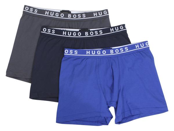  Hugo Boss Men's 3-Pc Colors Stretch Boxer Briefs Underwear 