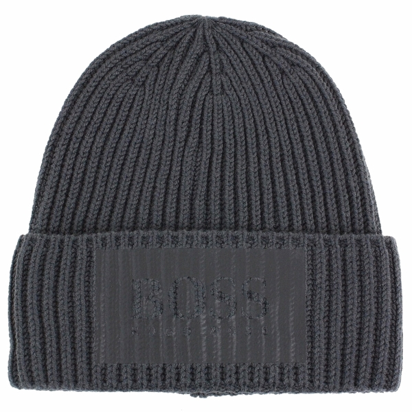  Hugo Boss Men's Beanie_Fuse Ribbed Knit Beanie Hat (One Size Fits Most) 
