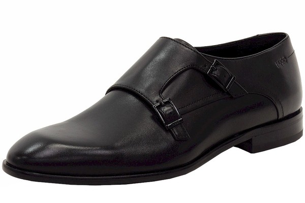  Hugo Boss Men's Dressapp Double Buckle Monk Strap Dressy Leather Loafers Shoes 