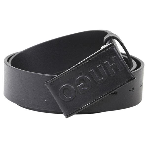  Hugo Boss Men's Gleny Reverse Logo Smooth Genuine Leather Belt 