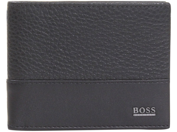 Hugo Boss Men's Helios_6 Wallet Bi-Fold Genuine Leather Logo