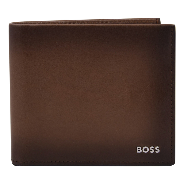  Hugo Boss Men's Highway 8-Credit Card Genuine Leather Bi-Fold Wallet 