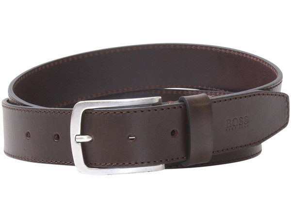 Hugo Boss Mens Jor Belt Genuine Leather Dark Brown Sz 32 50455951 8782