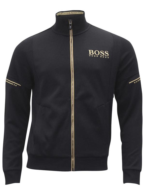  Hugo Boss Men's Skaz Long Sleeve Zip Front Sweatshirt Jacket 