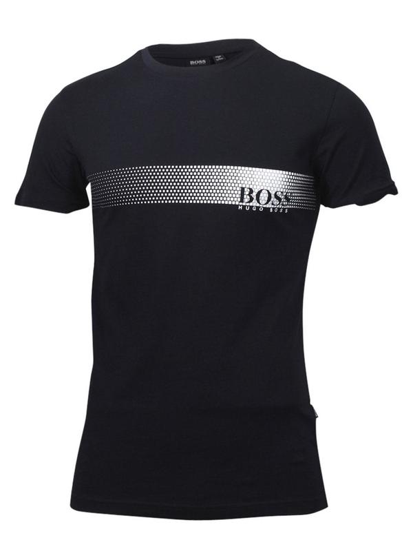  Hugo Boss Men's Sunsafe Logo Crew Neck Short Sleeve Cotton T-Shirt 