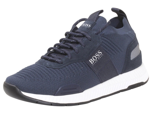  Hugo Boss Men's Titanium Sneakers Knit Trainers 