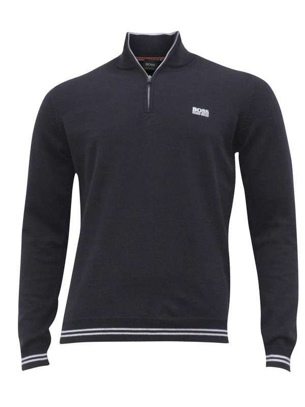 Hugo Boss Men's Zimex-S19 Quarter Zip Long Sleeve Sweater Shirt 