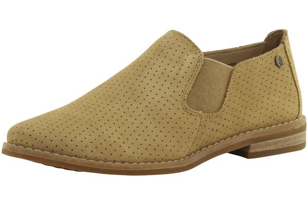  Hush Puppies Women's Analise Clever Perforated Suede Loafers Shoes 