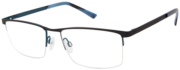  Isaac Mizrahi 36008 Eyeglasses Men's Semi Rim Rectangle Shape 