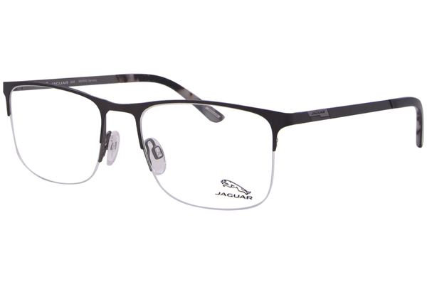  Jaguar 33116 Eyeglasses Men's Semi Rim Rectangle Shape 