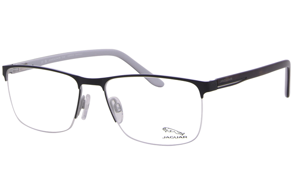  Jaguar 33605 Eyeglasses Men's Semi Rim Rectangle Shape 