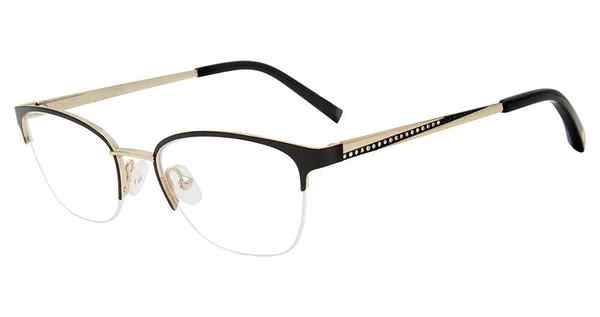 Jones New York VJOP153 Eyeglasses Women's Petite Semi Rim Cat Eye