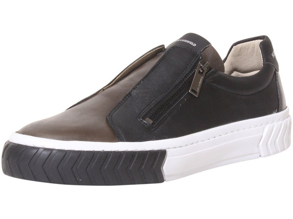  Karl Lagerfeld Paris Men's Laceless Sneakers Low Top Double Zip 