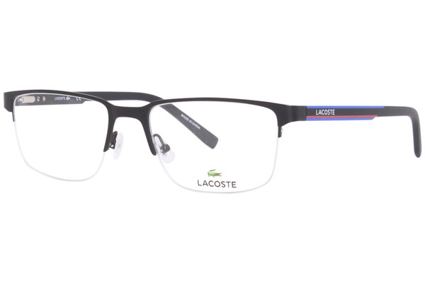 Lacoste L2279 Eyeglasses Men's Semi Rim Rectangle Shape