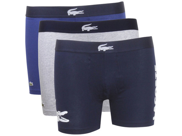  Lacoste Men's 3-Pack Boxer Briefs Underwear Stretch 