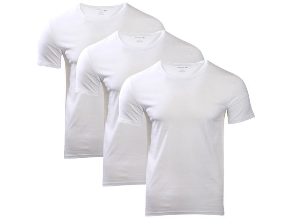  Lacoste Men's 3-Pack T-Shirt Crew Neck Slim Fit Short Sleeve 