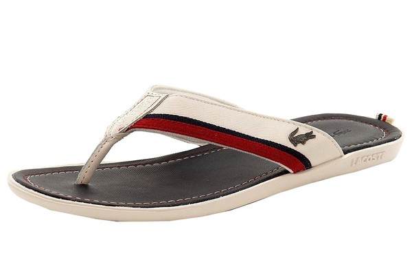 lacoste toe post flip flops