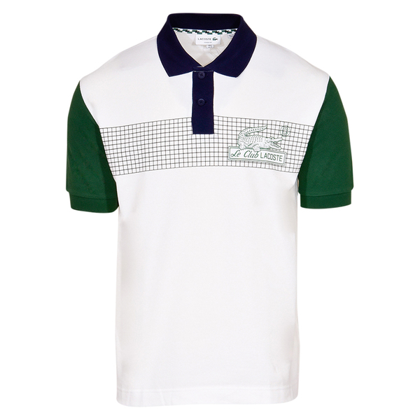  Lacoste Men's Polo Shirt Loose-Fit Le-Club Croc Short Sleeve 