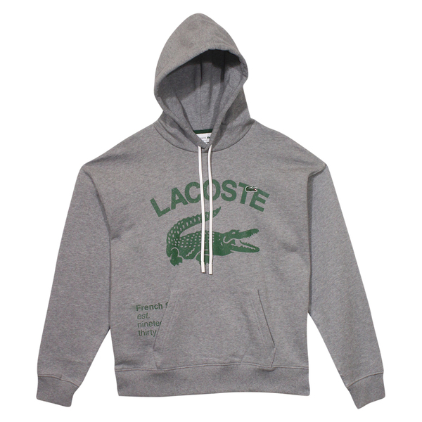  Lacoste Men's Sweatshirt Hooded Loose Fit Crocodile Pullover 