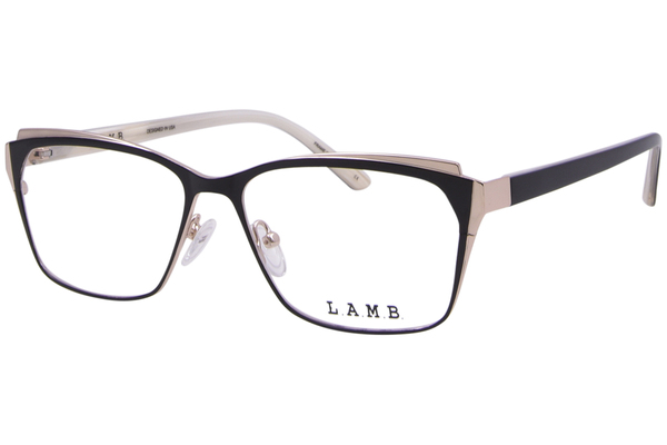 L.A.M.B. LAUF103 Eyeglasses Women's Full Rim Rectangle Shape