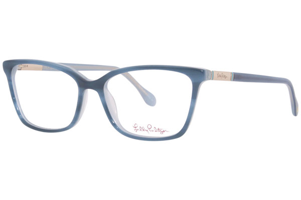  Lilly Pulitzer Tierney Eyeglasses Women's Full Rim Rectangle Shape 