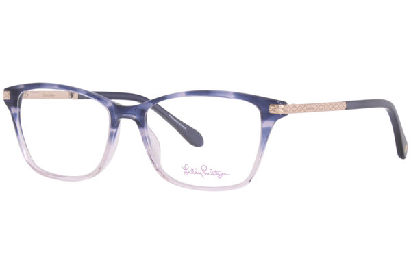  Lilly Pulitzer Zinnea Eyeglasses Women's Full Rim Rectangle Shape 