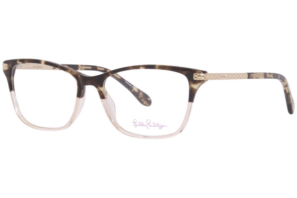  Lilly Pulitzer Zinnea Eyeglasses Women's Full Rim Rectangle Shape 