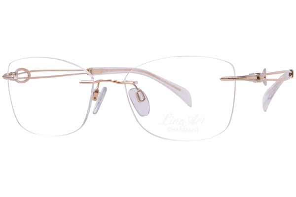  Line Art Aria XL2156 Titanium Eyeglasses Women's Rimless Square Shape 