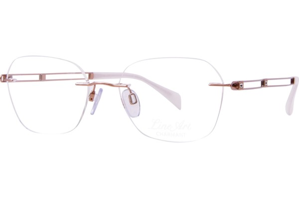  Line Art Duo XL2168 Titanium Eyeglasses Women's Rimless 