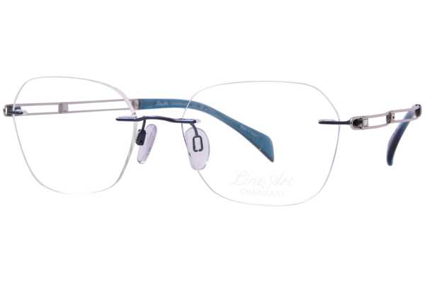 Line Art Duo XL2168 Titanium Eyeglasses Women's Rimless