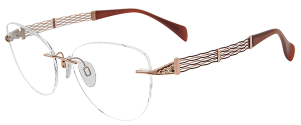  Line Art Opera XL2179 Eyeglasses Women's Rimless Cat Eye 