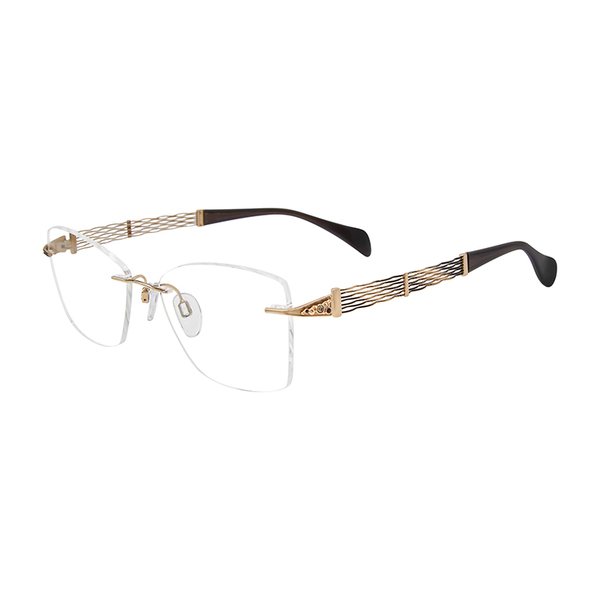  Line Art Opera XL2180 Eyeglasses Women's Rimless Square Shape 