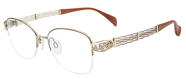  Line Art Opera XL2181 Eyeglasses Women's Semi Rim Square Shape 